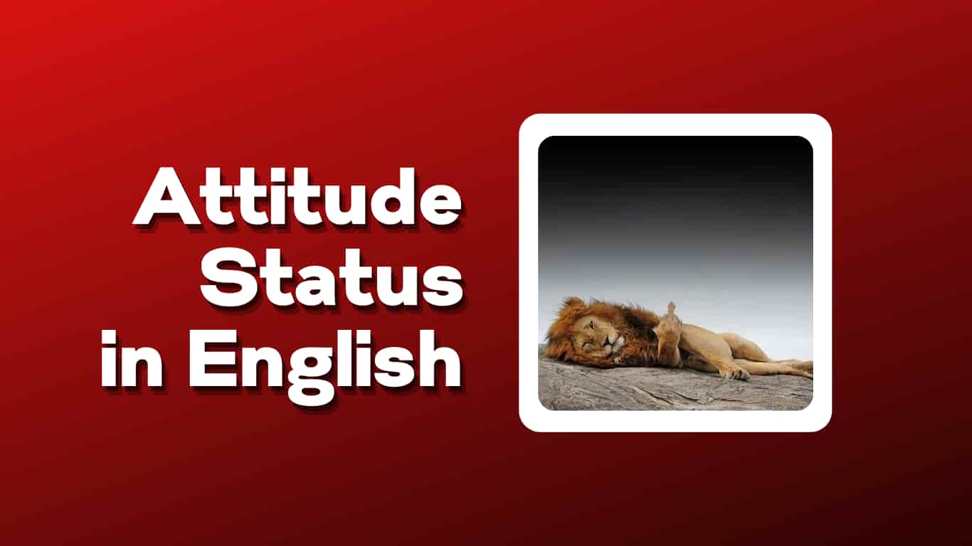 250+ Best Attitude Status in English
