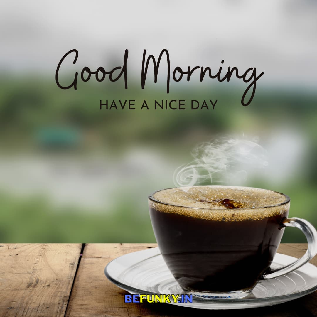 good morning black coffee image