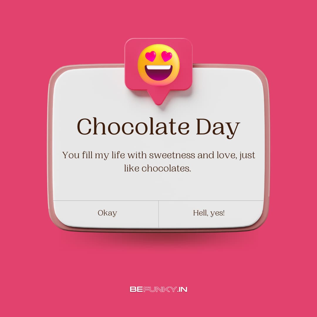 happy chocolate day image message