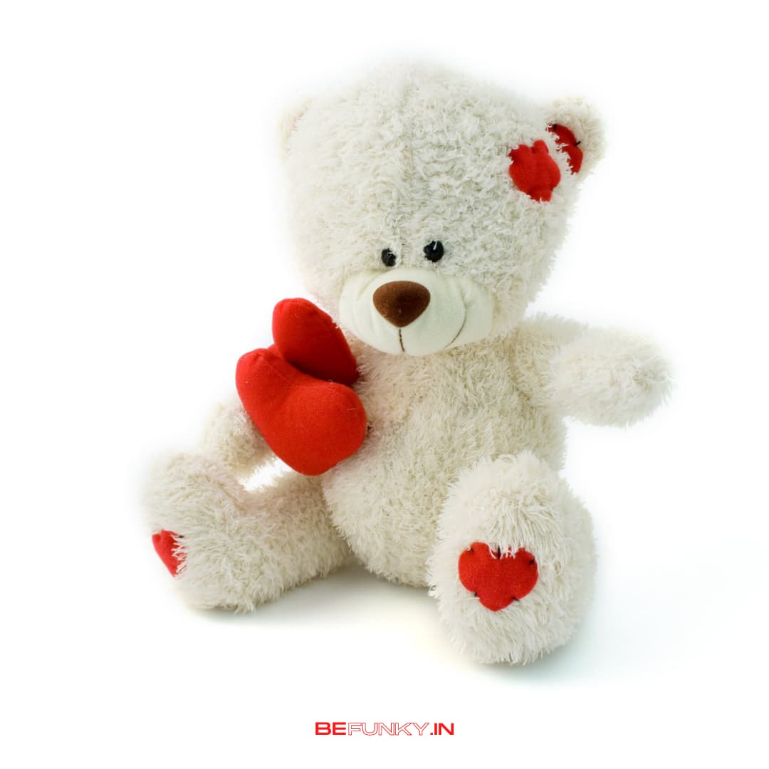 happy teddy day - white teddy bear image