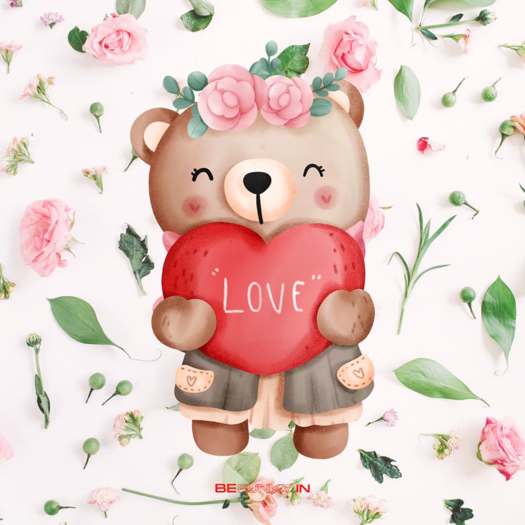 happy teddy day card image