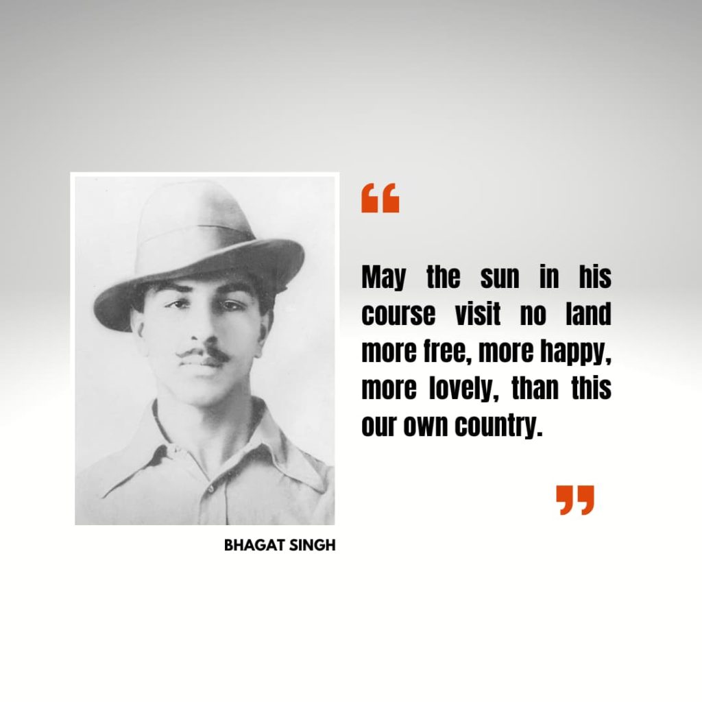 India Independence Day Quotes by Bhagat Singh