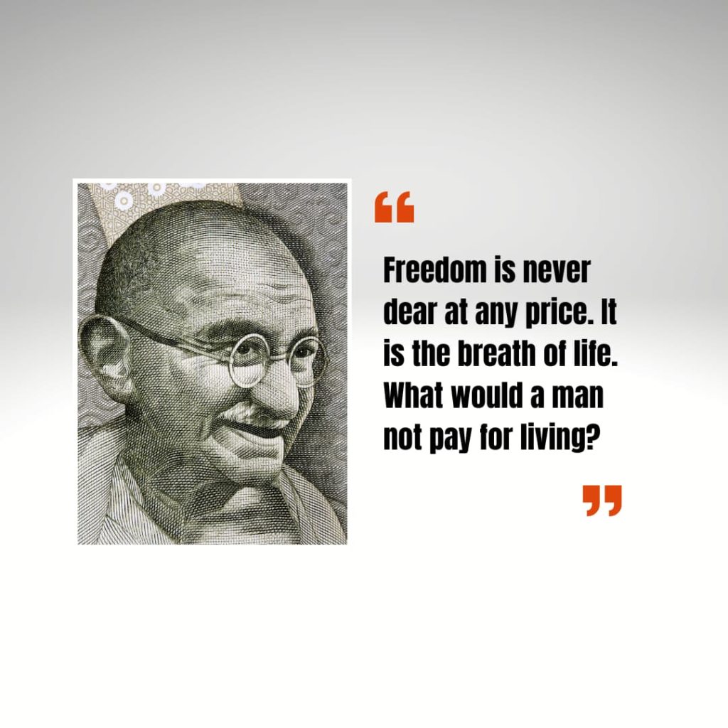 India Independence Day Quotes by Mahatma Gandhi