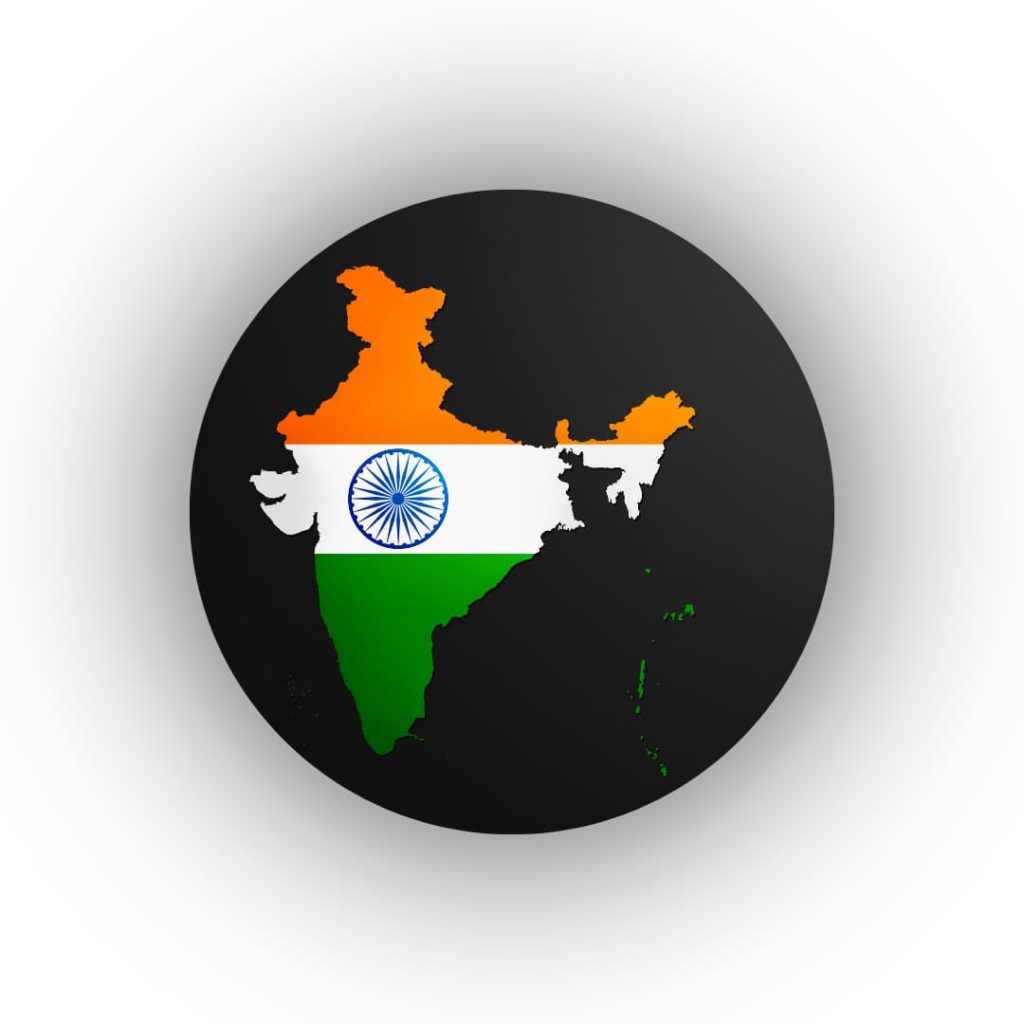 India Independence Day WhatsApp DP, India flag map dark background