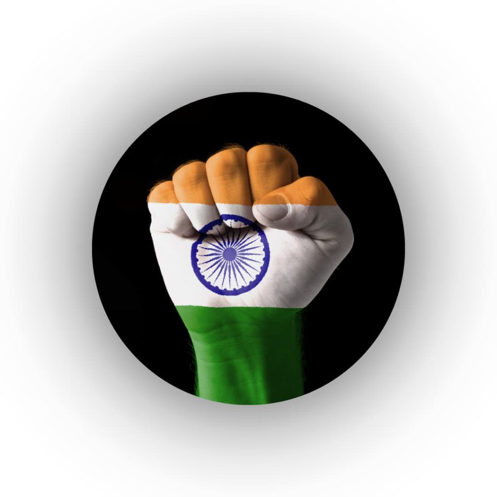 India Independence Day WhatsApp DP hand painted with Indian flag