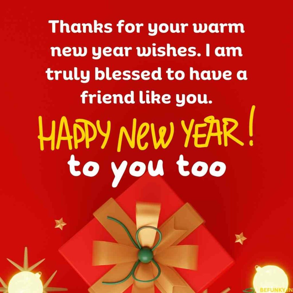 New Year Reply Message for Friends