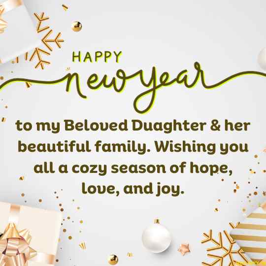 New Year Wishes for Daughter and Her Family