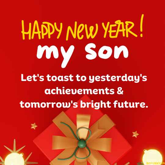 New Year Wishes for Son from Dad