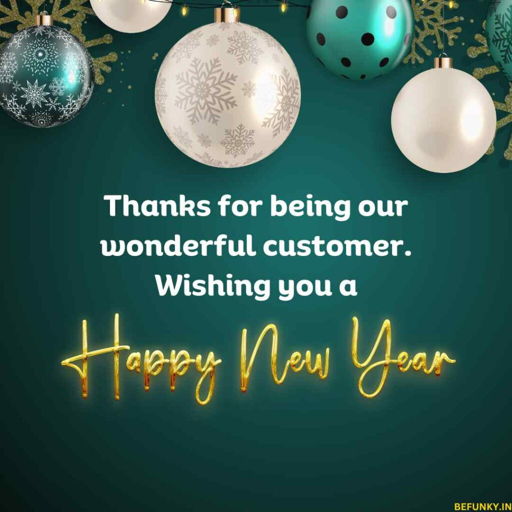 business new year wishes to customers