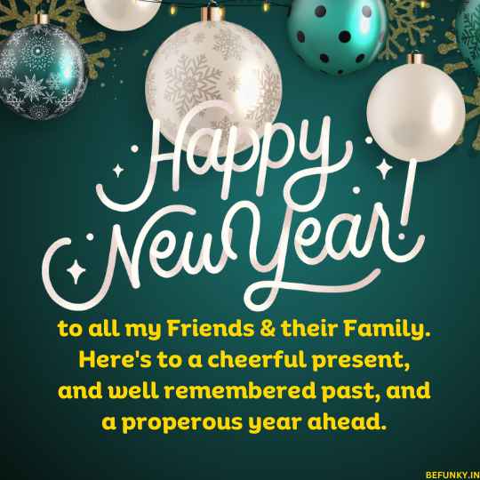 happy new year wishes for all friends and family